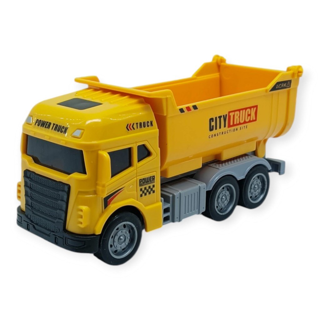 İş Makinaları Serisi - 4lü Set 12 cm  - Mikser Vinç Kamyon Kepçe Seti (Lisinya)