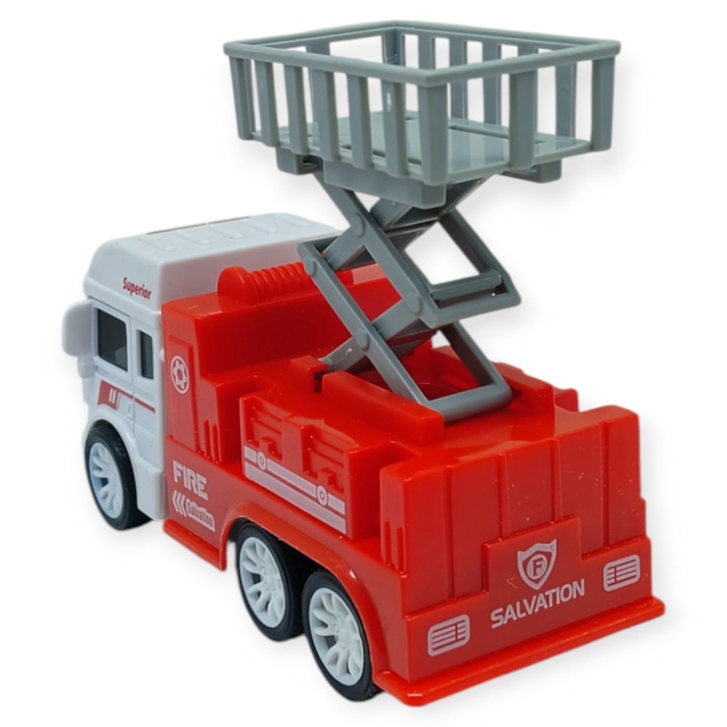 İş Makinaları Serisi - Sürtmeli İtfaiye Aracı 12 cm  - Asansör (Lisinya)