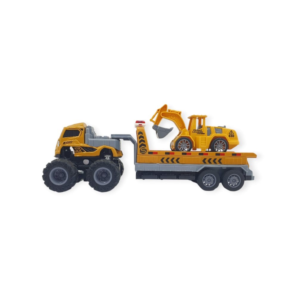 İş Makinası Taşıyan Sürtmeli Çekici Araç Seti - Excavator (Lisinya)