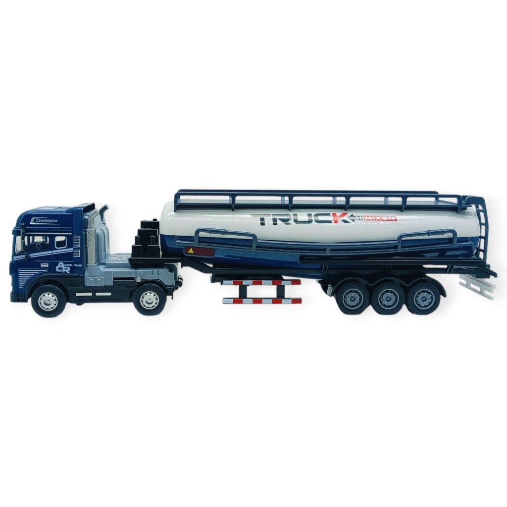 Metal Tır 1:24 - Sesli Işıklı Tanker Tır 39 cm - Lacivert Kafa (Lisinya)