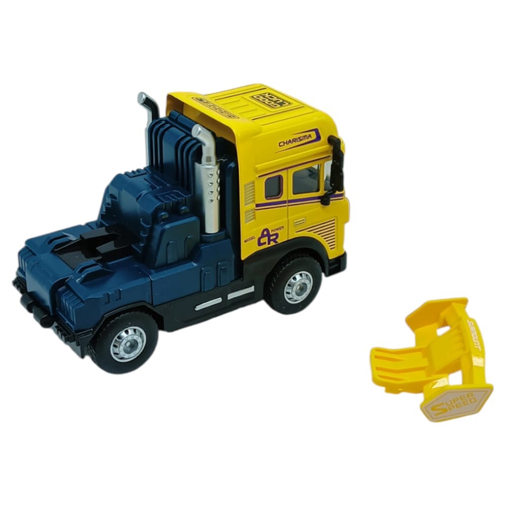 Metal Tır 1:24 - Sesli Işıklı Tır 13 cm - Sarı (Lisinya)