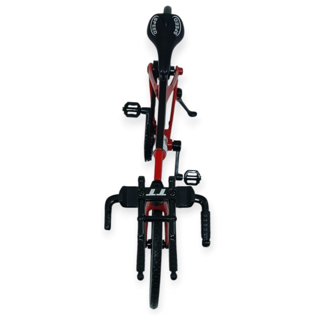 Model Araçlar -1/10 Metal Yarış Bisikleti 18 cm - Kırmızı (Lisinya)