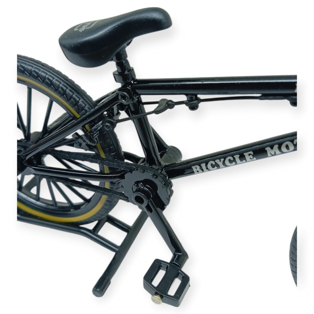 Model Araçlar -1:8 Metal BMX Bisiklet - Die -Cast 17 cm - Siyah (Lisinya)