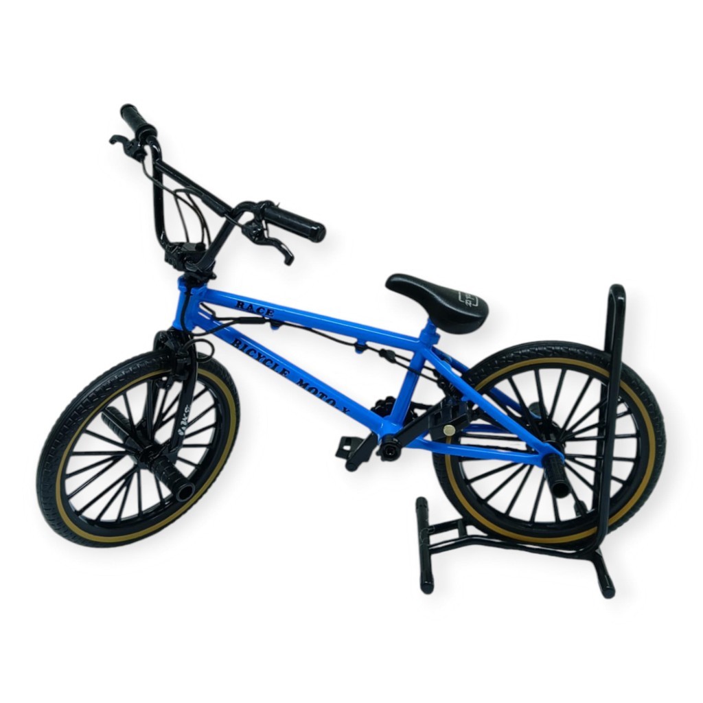 Model Araçlar -1:8 Metal BMX Bisiklet - Die -Cast 17 cm - Mavi (Lisinya)