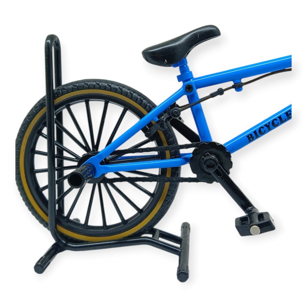 Model Araçlar -1:8 Metal BMX Bisiklet - Die -Cast 17 cm - Mavi (Lisinya)
