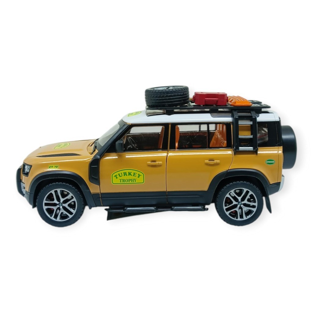 Model Araçlar - Metal Sesli Off-Road Araba 22 cm - Sarı (Lisinya)