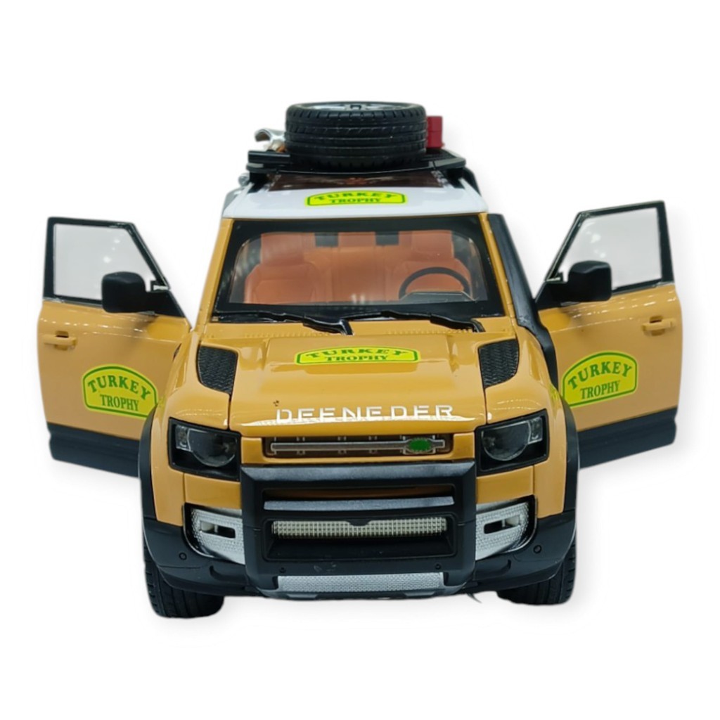 Model Araçlar - Metal Sesli Off-Road Araba 22 cm - Sarı (Lisinya)