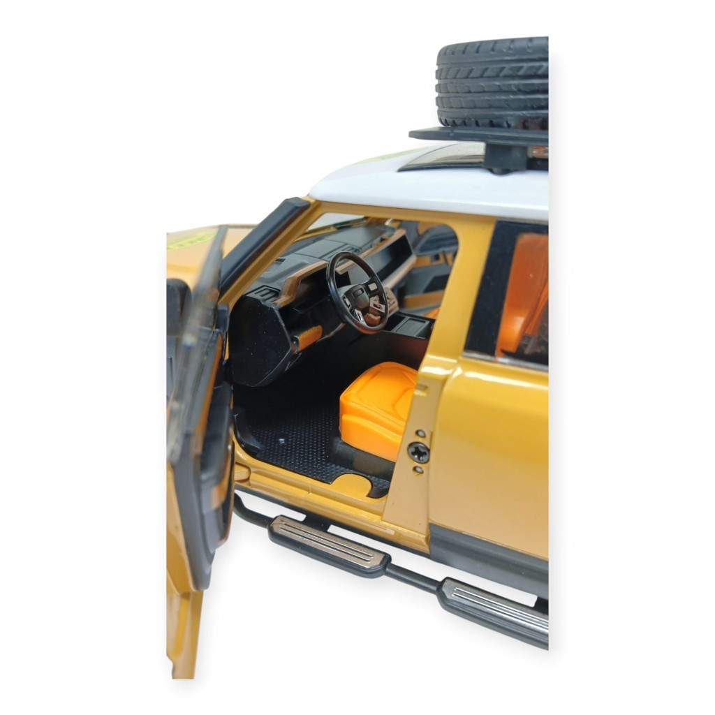 Model Araçlar - Metal Sesli Off-Road Araba 22 cm - Sarı (Lisinya)