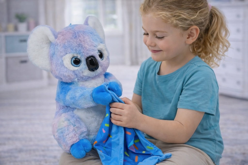 Peluş Battaniyeli Koala 30 cm - Mavi (Lisinya)