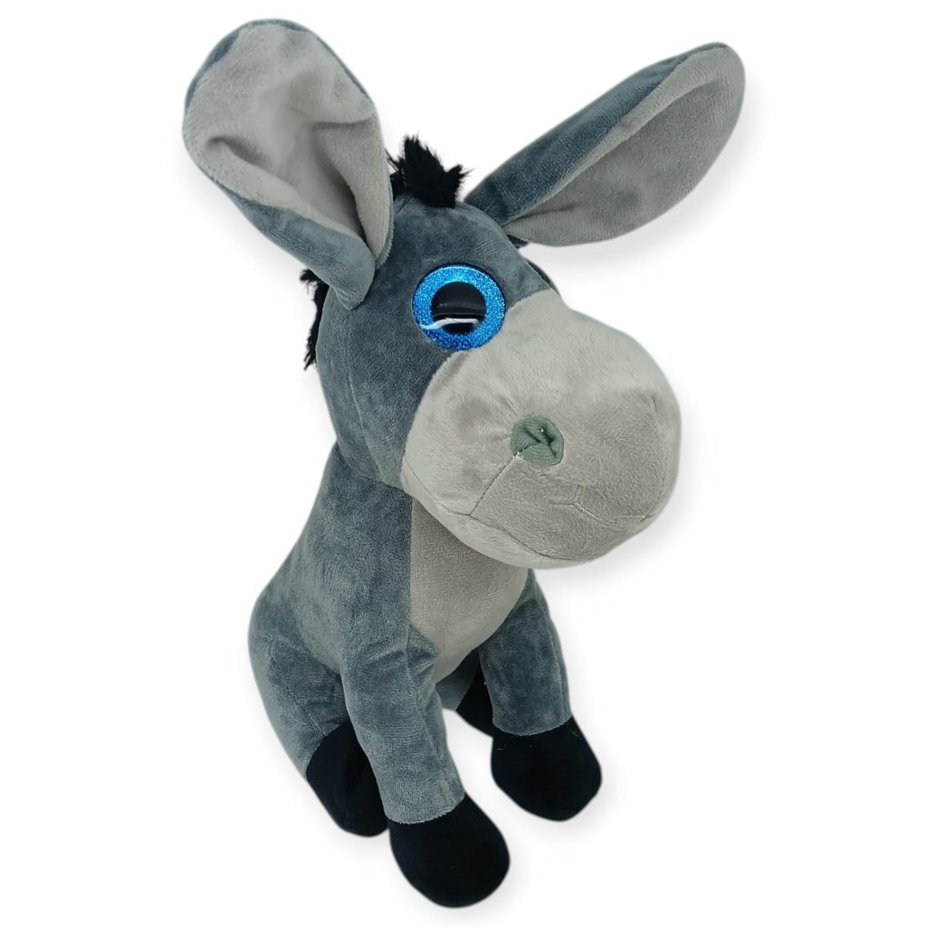 Peluş Cam Gözlü Hayvanlar 25 cm - Eşek (Lisinya)