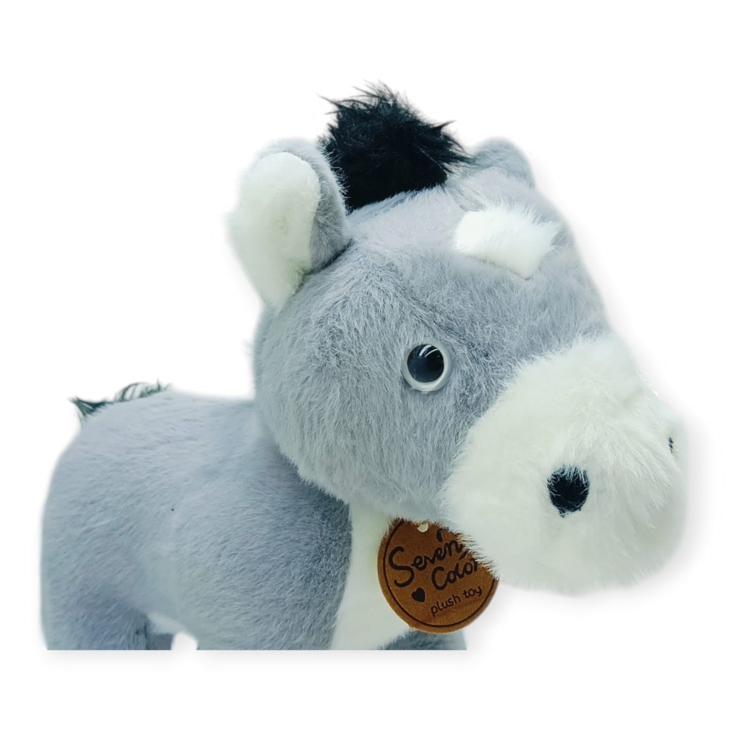 Peluş Hayvanlar Sesli 30 cm At - Gri (Lisinya)