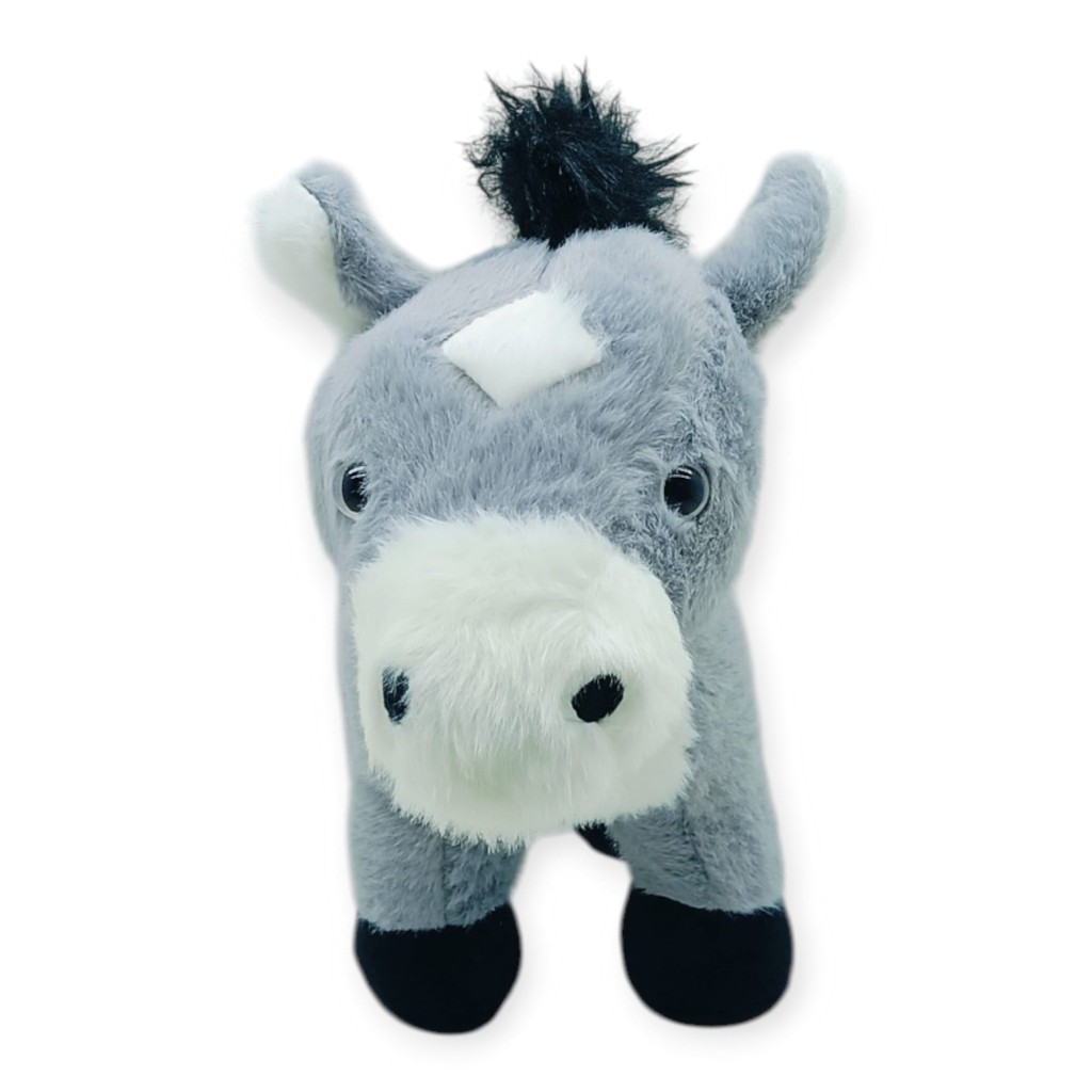 Peluş Hayvanlar Sesli 30 cm At - Gri (Lisinya)