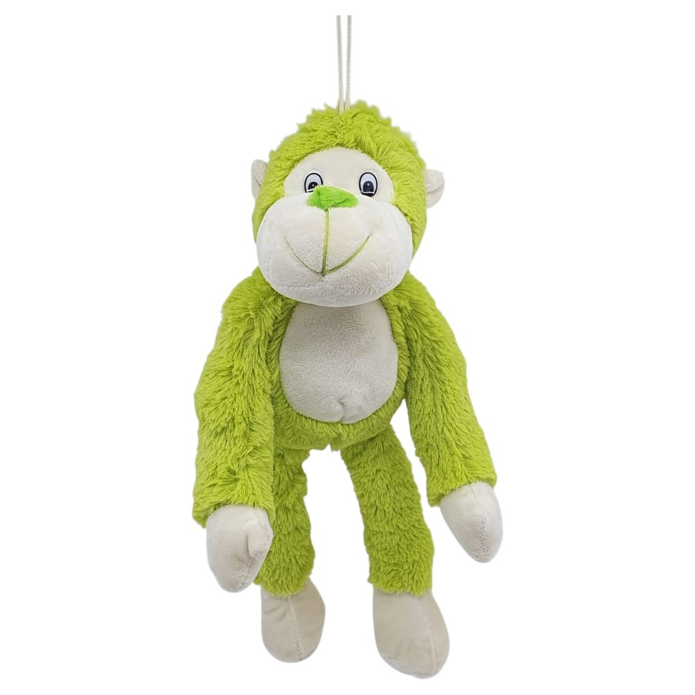 Peluş Maymun 40 cm - Yumuşak Peluş - G5501 - Yeşil (Lisinya)