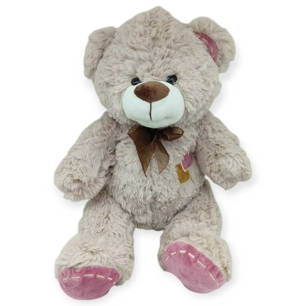 Peluş Papyonlu Ayıcık 40 cm - Kahverengi (Lisinya)