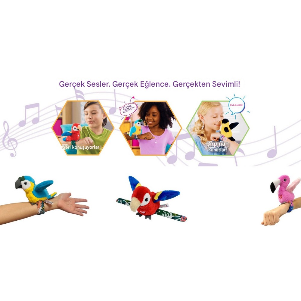 Peluş Ses Tekrarlı Hayvan Bileklik Aksesuar - Sarı Papağan (Lisinya) Peluş Ses Tekrarlı Hayvan Bileklik Aksesuar - Sarı Papağan (Lisinya)