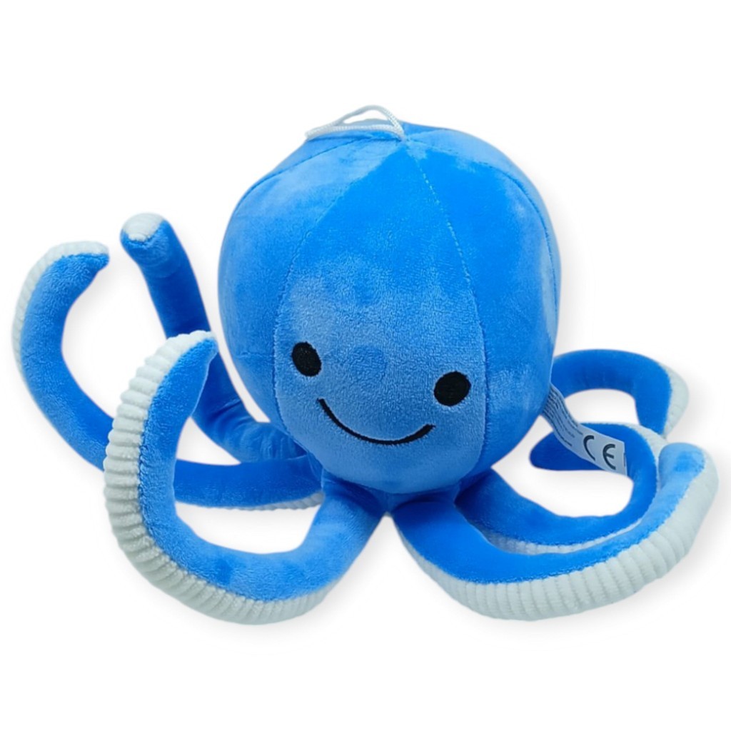 Peluş Sevimli Ahtapot 30 cm - Mavi (Lisinya)