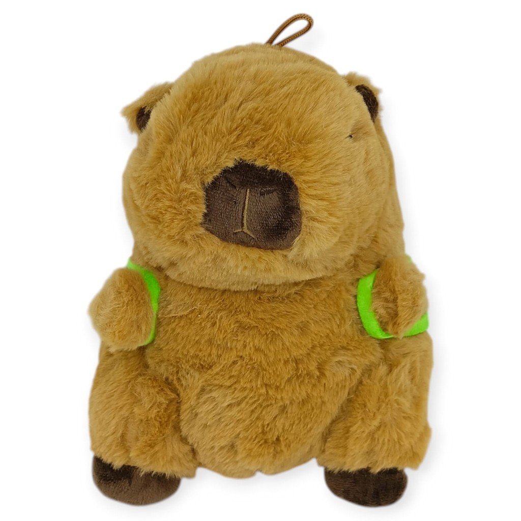 Peluş Sevimli Hayvanlar 25 cm - Kapibara Kaplumbağa Çantalı (Lisinya)