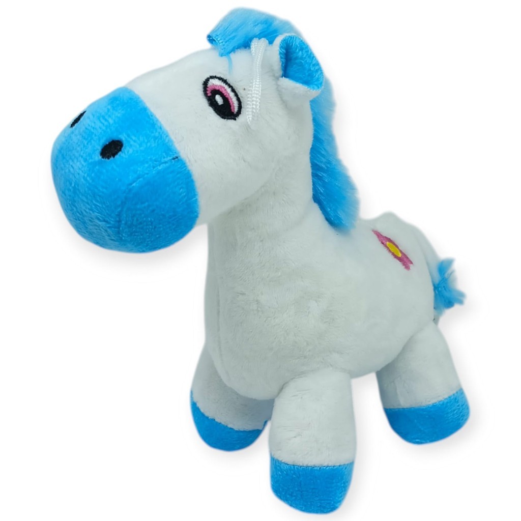 Peluş Sevimli Hayvanlar 25 cm - Mavi At (Lisinya)