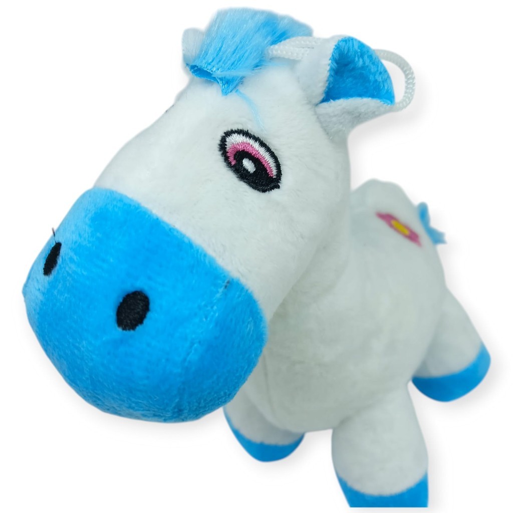 Peluş Sevimli Hayvanlar 25 cm - Mavi At (Lisinya)