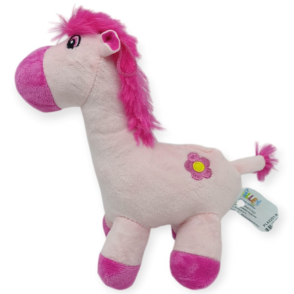 Peluş Sevimli Hayvanlar 25 cm - Pembe At (Lisinya)