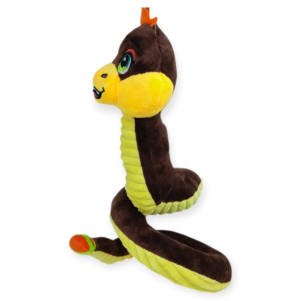 Peluş Sevimli Hayvanlar 35 cm - Kahverengi Çıngıraklı Yılan (Lisinya)