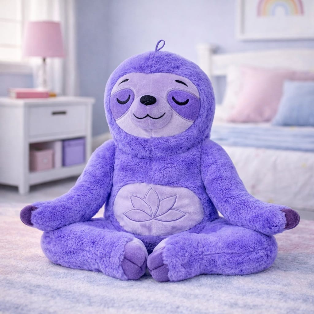 Peluş Yogacı Tembel Hayvan 40 cm - Mor (Lisinya)