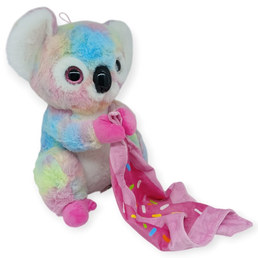 Peluş Battaniyeli Koala 30 cm - Pembe (Lisinya)