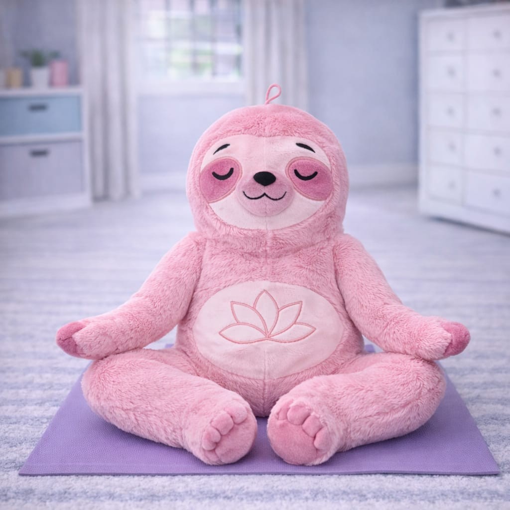 Peluş Yogacı Tembel Hayvan 40 cm - Pembe (Lisinya)