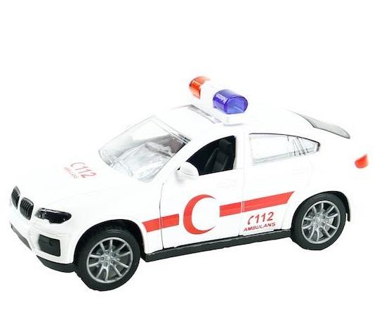 Ambulans Arabası Sürtmeli Plastik - JW567-062 (Lisinya) Ambulans Arabası Sürtmeli Plastik - JW567-062 (Lisinya)