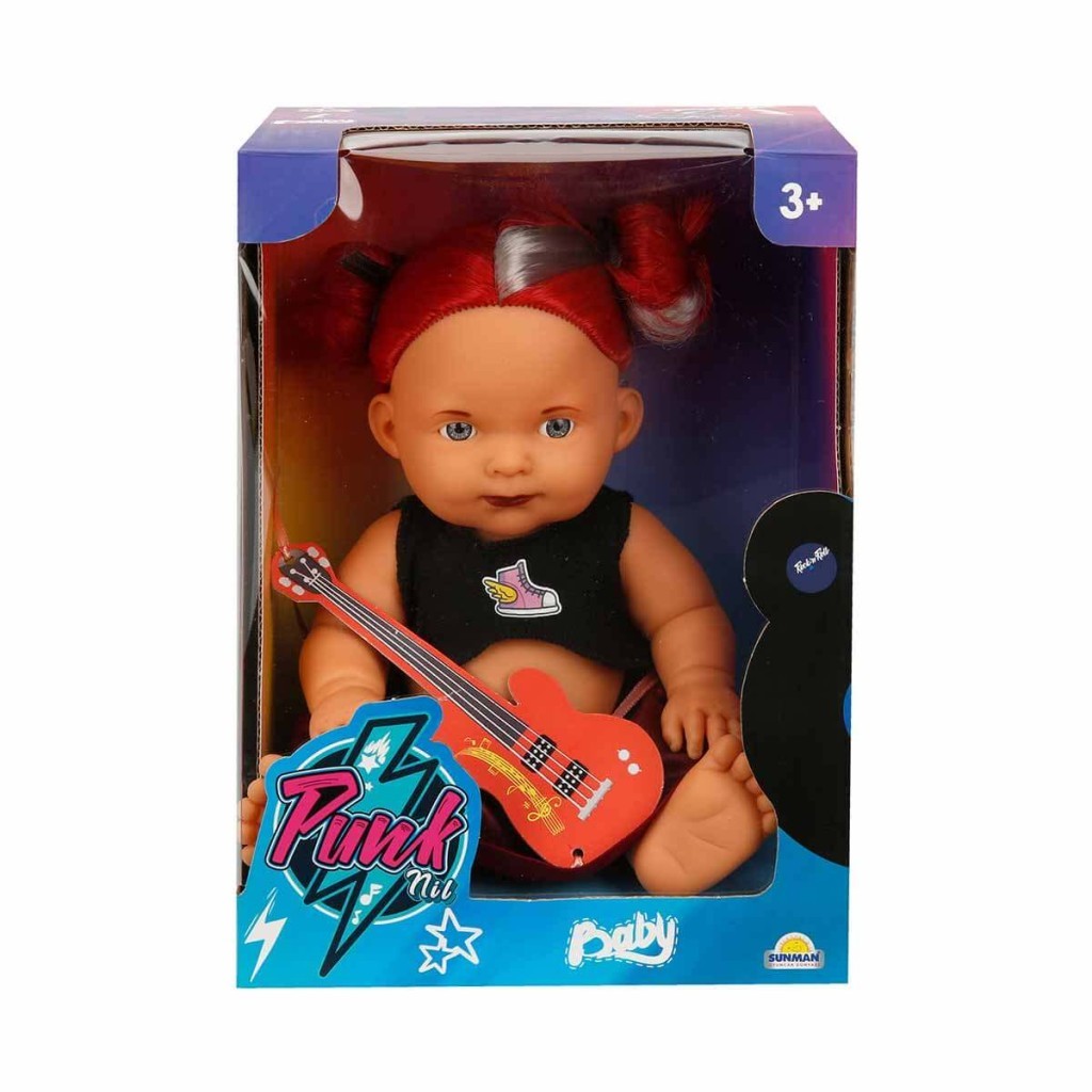 Punkçı Bebek Figürü 25 cm - Kırmızı Saçlı (Lisinya) Punkçı Bebek Figürü 25 cm - Kırmızı Saçlı (Lisinya)