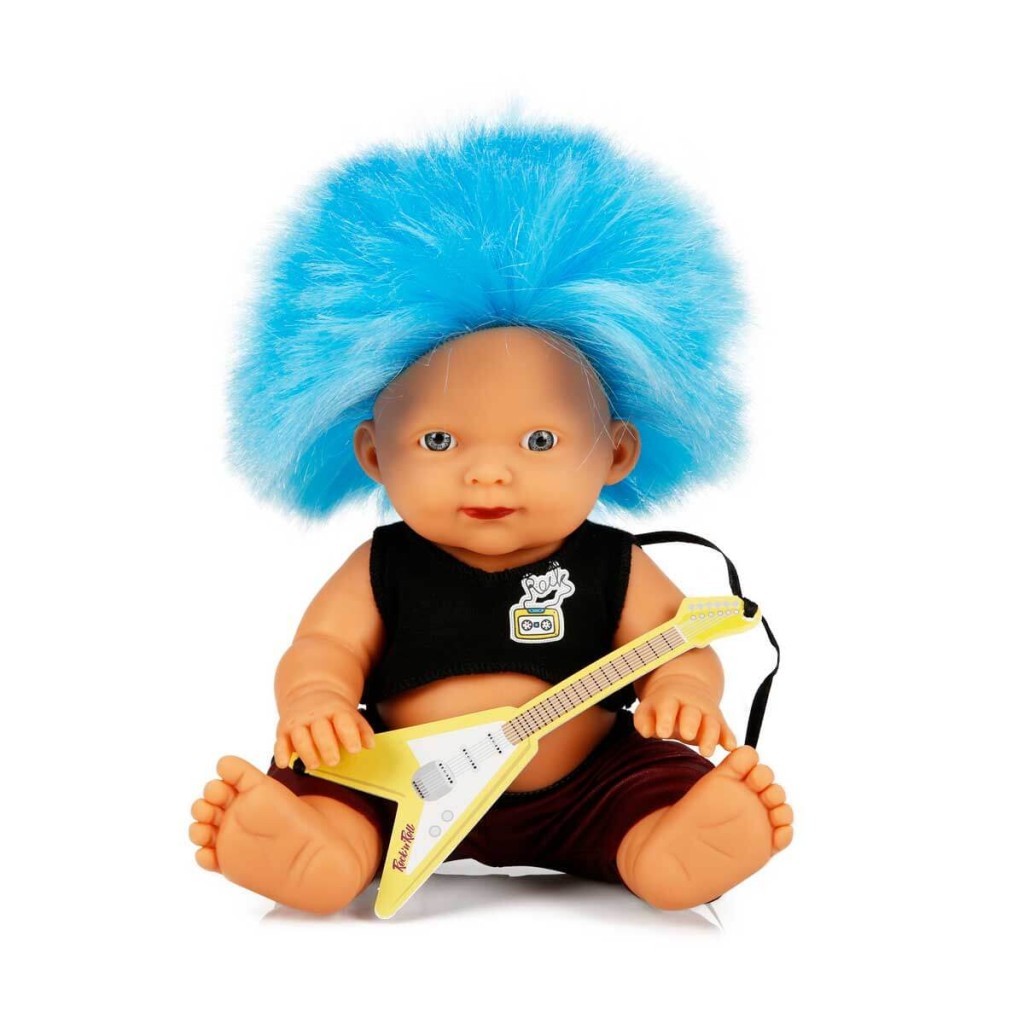 Punkçı Bebek Figürü 25 cm - Mavi Saçlı (Lisinya) Punkçı Bebek Figürü 25 cm - Mavi Saçlı (Lisinya)