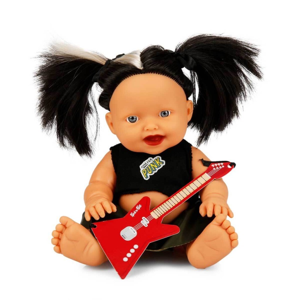 Punkçı Bebek Figürü 25 cm - Siyah Saçlı (Lisinya) Punkçı Bebek Figürü 25 cm - Siyah Saçlı (Lisinya)