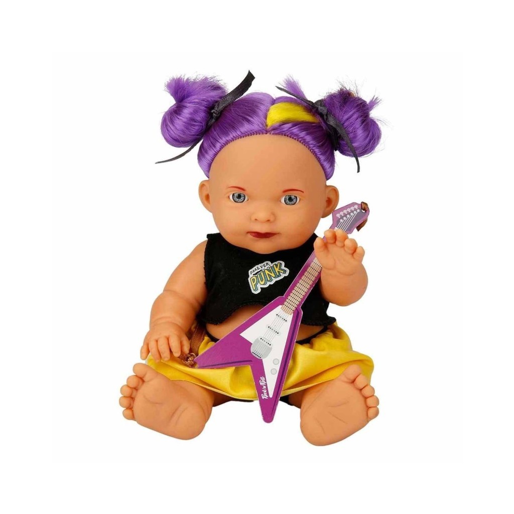 Punkçı Bebek Figürü 25 cm - Mor Saçlı (Lisinya) Punkçı Bebek Figürü 25 cm - Mor Saçlı (Lisinya)