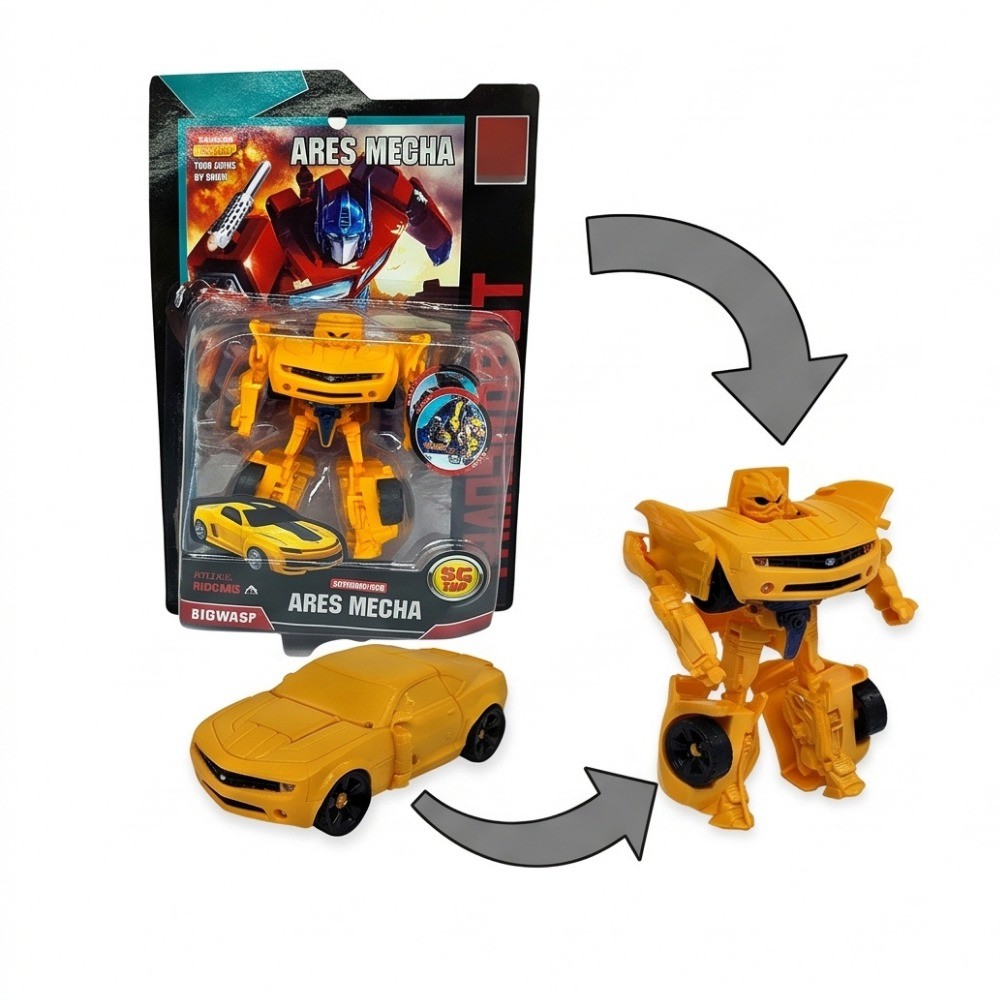 Robota Dönüşen Oyuncak Araba - 10 cm Sarı (Lisinya) Robota Dönüşen Oyuncak Araba - 10 cm Sarı (Lisinya)