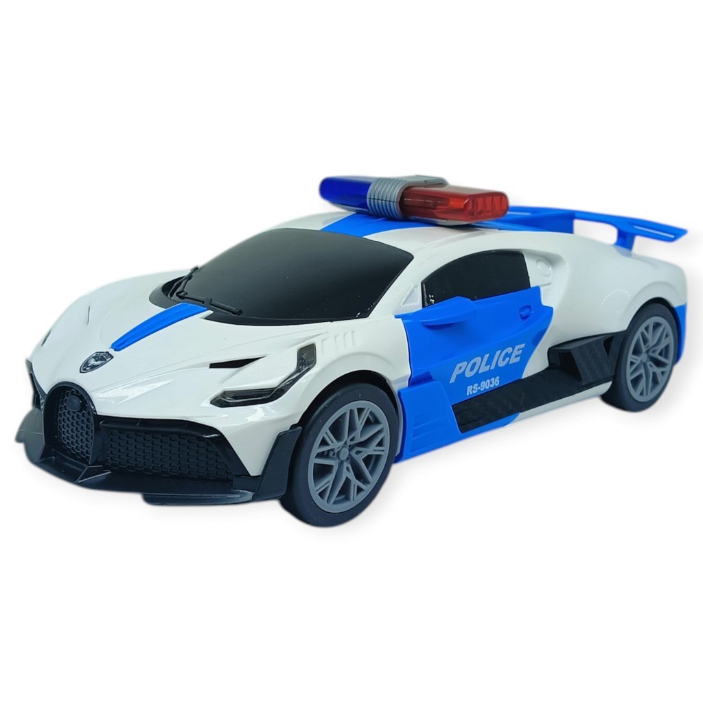 Sesli ve Işıklı Polis Arabası - Kendi Giden, Kapıları Açılan İnteraktif Oyuncak (Lisinya)