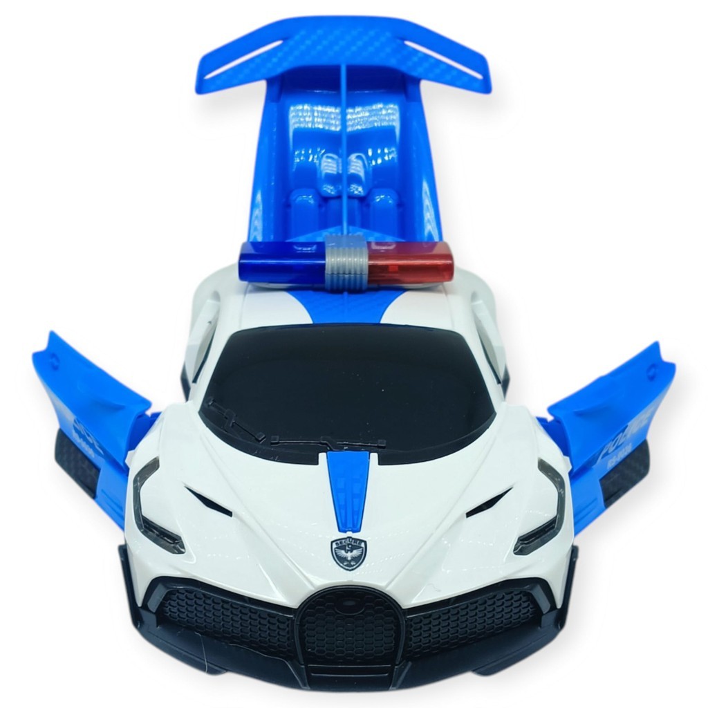 Sesli ve Işıklı Polis Arabası - Kendi Giden, Kapıları Açılan İnteraktif Oyuncak (Lisinya)