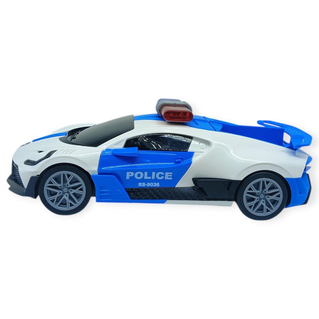 Sesli ve Işıklı Polis Arabası - Kendi Giden, Kapıları Açılan İnteraktif Oyuncak (Lisinya)
