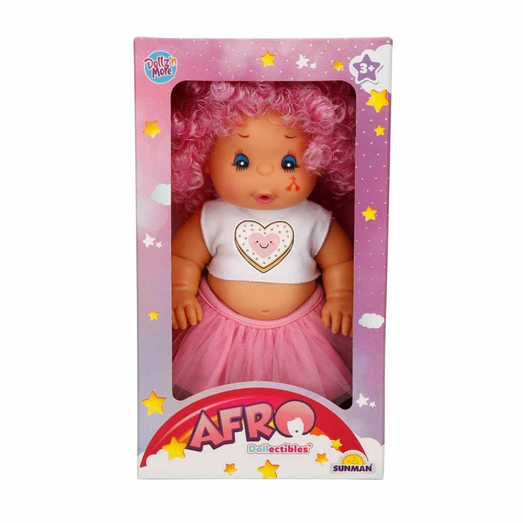 Afro Et Bebek Kıvırcık Saçlı - Pembe (Lisinya)