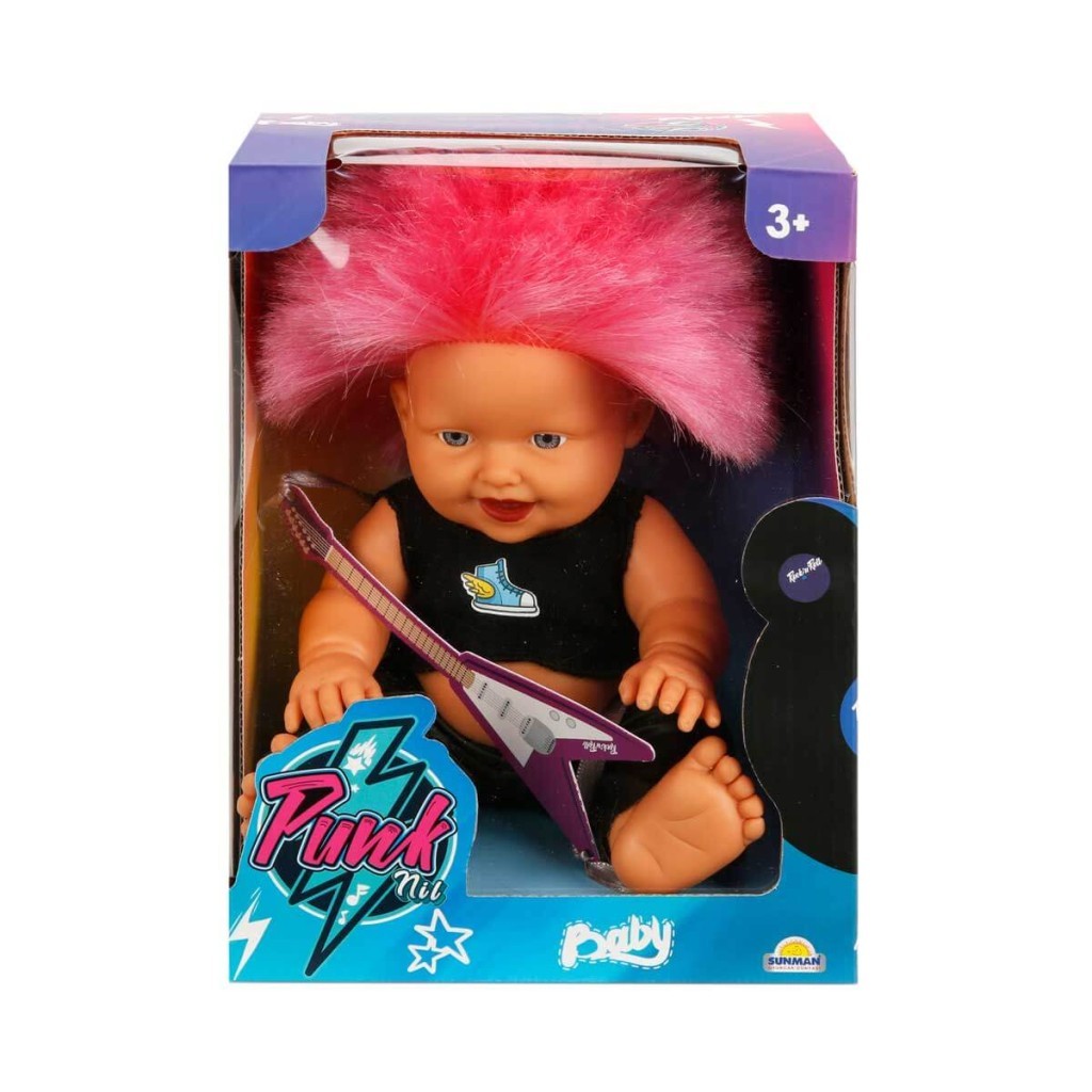 Punkçı Bebek Figürü 25 cm - Pembe Saçlı (Lisinya) Punkçı Bebek Figürü 25 cm - Pembe Saçlı (Lisinya)