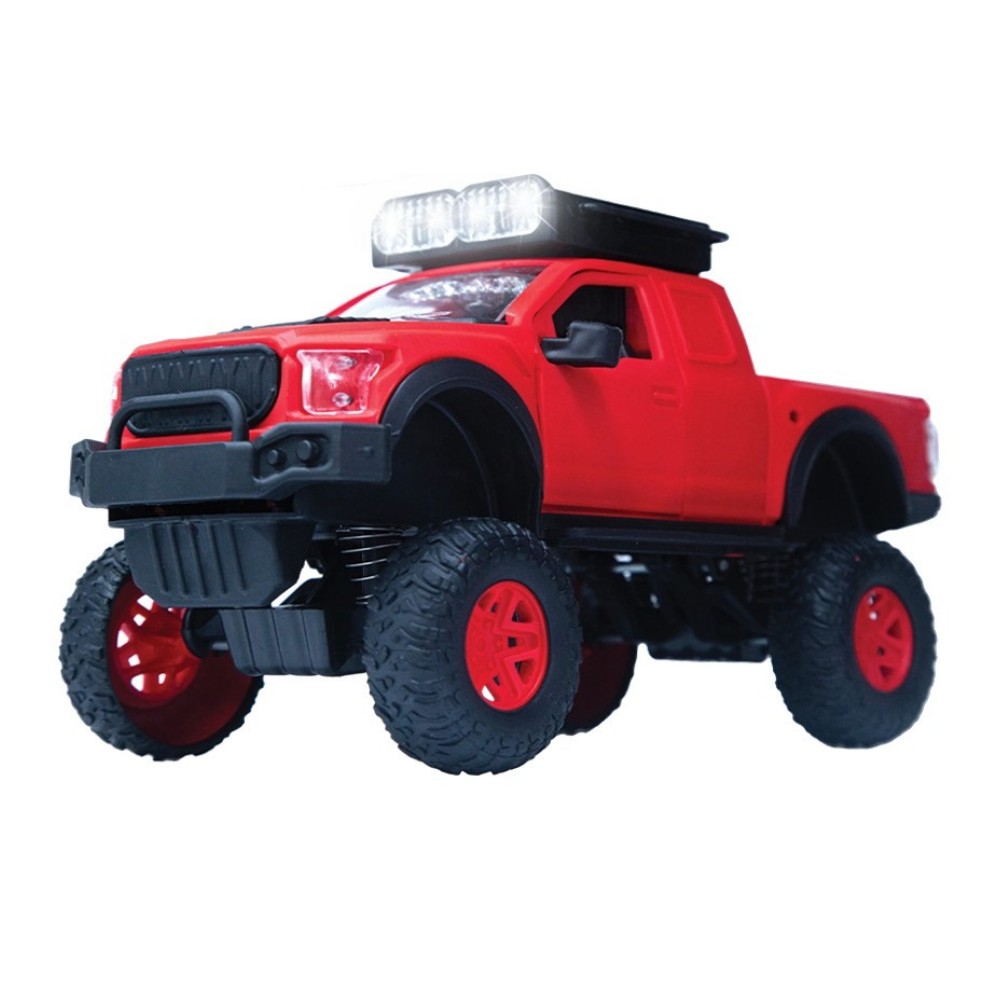 Sesli Işıklı İş Makinaları 25 cm Kamyon - 4016 - Kırmızı (Lisinya)