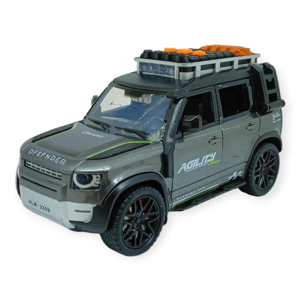 Sesli Işıklı Off- Road Araba 17 cm - D700-07 - Gri (Lisinya)