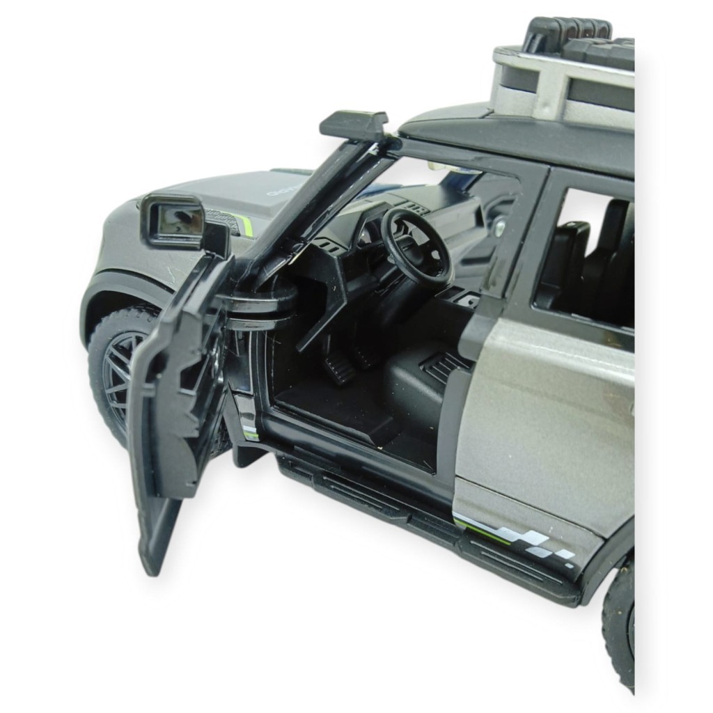 Sesli Işıklı Off- Road Araba 17 cm - D700-07 - Gri (Lisinya)