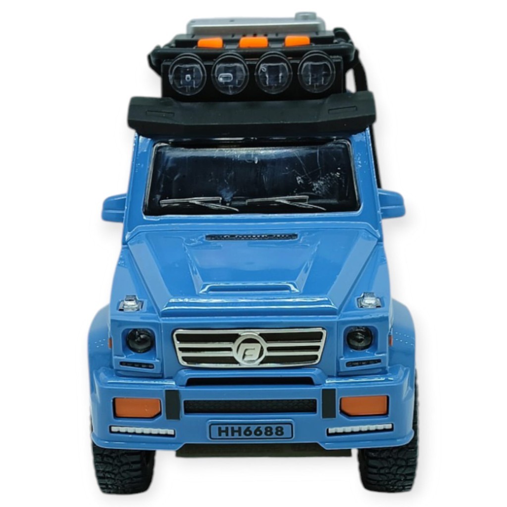 Sesli Işıklı Metal Off- Road Araba 17 cm - D700-04 - Mavi (Lisinya)