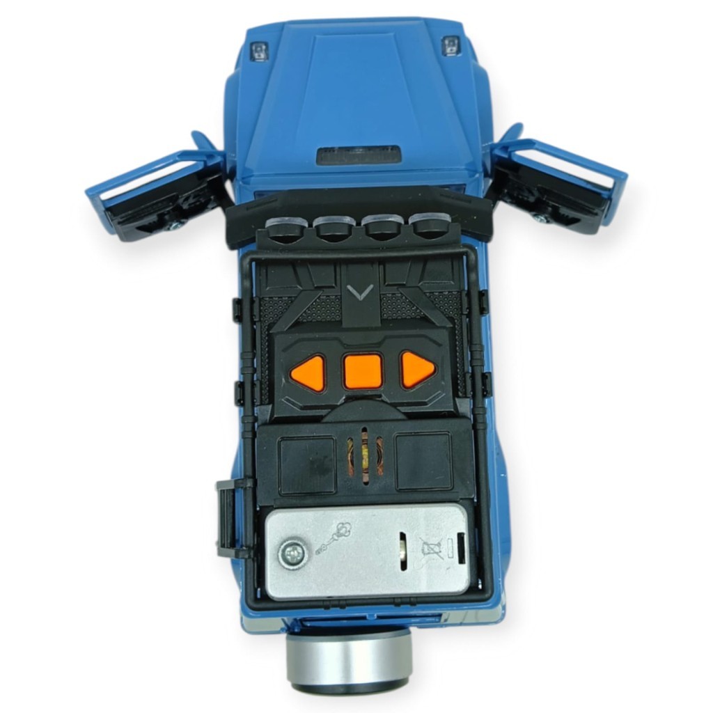 Sesli Işıklı Metal Off- Road Araba 17 cm - D700-04 - Mavi (Lisinya)