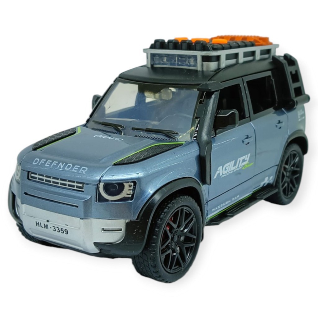 Sesli Işıklı Off- Road Araba 17 cm - D700-07 - Mavi (Lisinya)