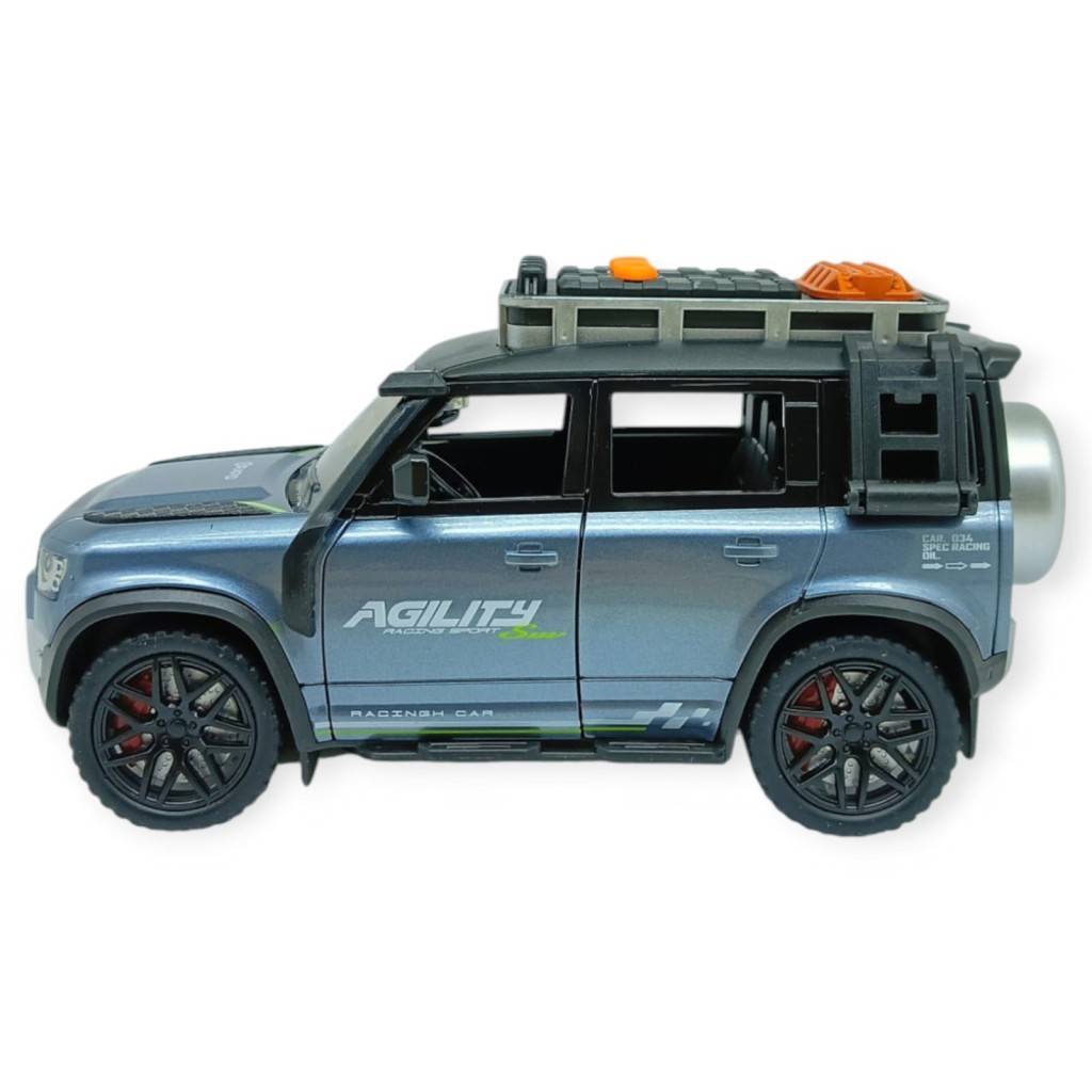 Sesli Işıklı Off- Road Araba 17 cm - D700-07 - Mavi (Lisinya)