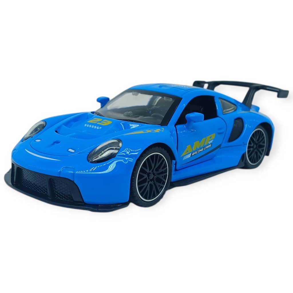 Sesli Işıklı Spor Araba 15 cm - 3291D - Mavi (Lisinya)