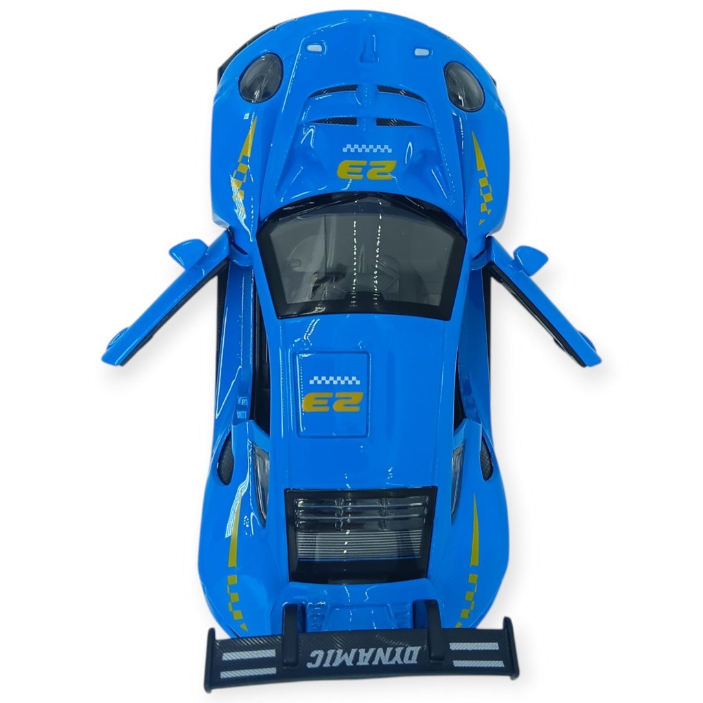 Sesli Işıklı Spor Araba 15 cm - 3291D - Mavi (Lisinya)