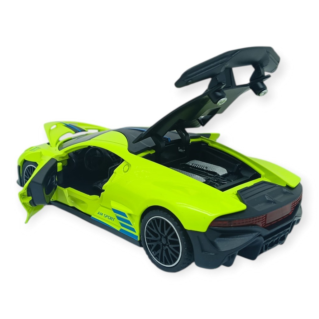 Sesli Işıklı Spor Araba 15 cm - 3241D- Yeşil (Lisinya)