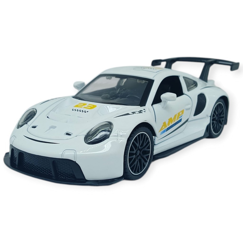 Sesli Işıklı Spor Araba 15 cm - 3291D - Beyaz (Lisinya)